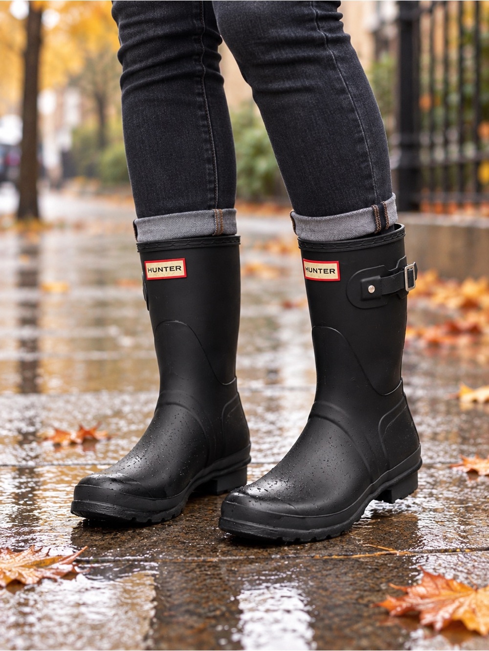 Hunter Original Short Black Rain Boots – Women’s Size 9